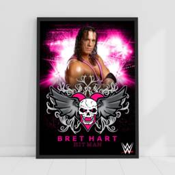 Wwe Print - Bret Hart Hitman Poster Wrestling Wall Art - thumbnail 1
