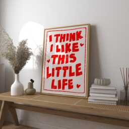 I Think Like This Little Life Art Print, Retro Trendy Wall Decor - thumbnail 1