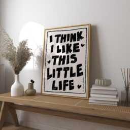 I Think Like This Little Life Art Print, Retro Trendy Wall Decor - thumbnail 3