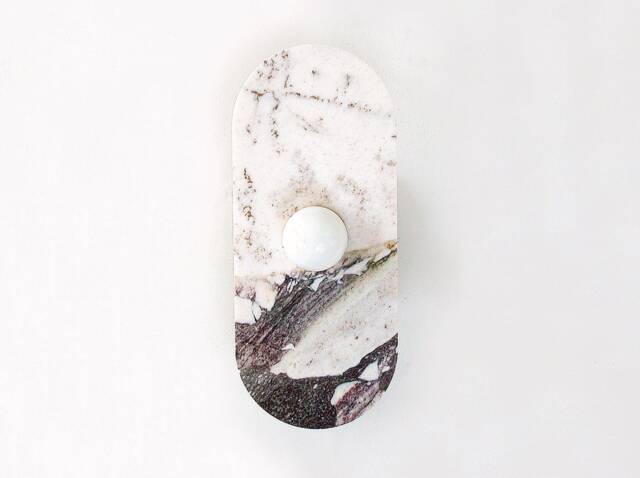 Oval Calacatta Viola Marble & Brass Mid Century Sconce Light Modern Wall Fixture Lamp Vanity Lighting Entry - image 1