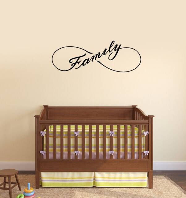 Family Vinyl Wall Decal Infinity Home Decoration Room Decor Interior Stickers Mural - #2930Di - image 1