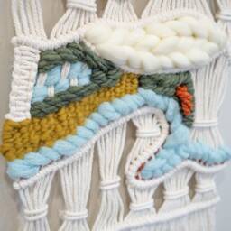 Macraweave Woven Macrame Wall Hanging Tapestry/Colorful Weaving Art Fiber Large Decor - thumbnail 3