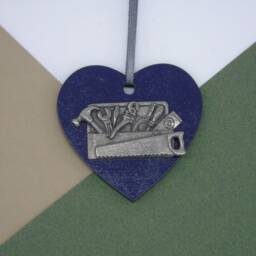 Toolbox Wooden Heart Decoration - Tools Christmas Tree Diy Handmade Unique Gift Handyman - thumbnail 3
