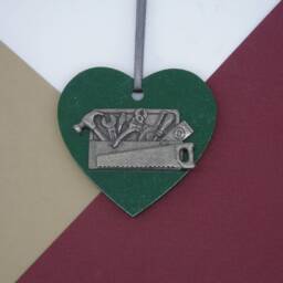 Toolbox Wooden Heart Decoration - Tools Christmas Tree Diy Handmade Unique Gift Handyman - thumbnail 2