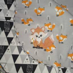 Embroidered Baby Blanket - Soft Flannel Fleece, Wave Stitch Edges - thumbnail 2
