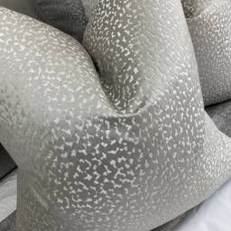 Silver Luxury Designer Cushion Cover - Prestigious Textiles Crater Fabric Throw Pillow For Bed Bedding Sofa Double Sided - thumbnail 3