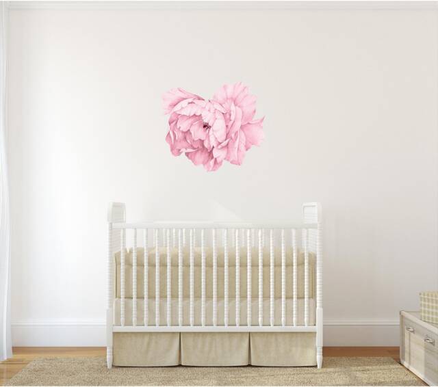 Light Pink Peony #21 Removable Wall Decal Individual Blooming Peonies Baby Girl Room Nursery Decor - Customize Your Own Sticker Set - image 1