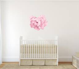 Light Pink Peony #21 Removable Wall Decal Individual Blooming Peonies Baby Girl Room Nursery Decor - Customize Your Own Sticker Set