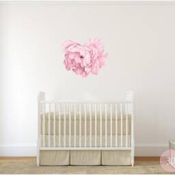 Light Pink Peony #21 Removable Wall Decal Individual Blooming Peonies Baby Girl Room Nursery Decor - Customize Your Own Sticker Set - thumbnail 2
