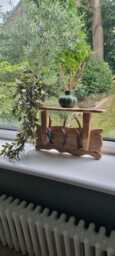 Handmade Real Deer Antler & Oak Rustic Keyholder/Dog Lead Hangerwith Shelf . Wall Mounted Accessories Not Included
