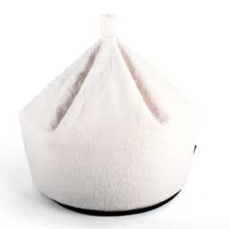 Cream Teddy Boucle Bean Bag Chair Cosy Plush Seat - 60cm - thumbnail 2