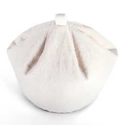 Cream Teddy Boucle Bean Bag Chair Cosy Plush Seat - 60cm - thumbnail 4