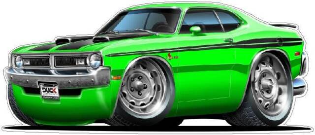 Classic Car 1970-72 Dodge Demon Wall Decal, Automobile Murals, Vintage Decals, 70S Decals - image 1