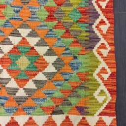 Runner Rug Classic, Handmade Artisan Afghan Turkish Persian Qashqai Navajo Bohemian Wool Flatweave Multicolour Kilim 209x73 cm - thumbnail 4