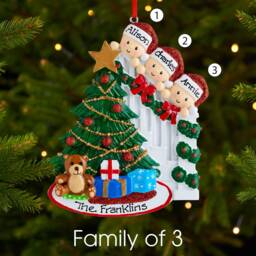 Personalised Family Christmas Xmas Tree Decoration Ornament - With Peeking - thumbnail 3