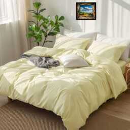 Butter Yellow Linen Duvet Cover Set, Softened Quilt - King, Queen, All Sizes - thumbnail 2