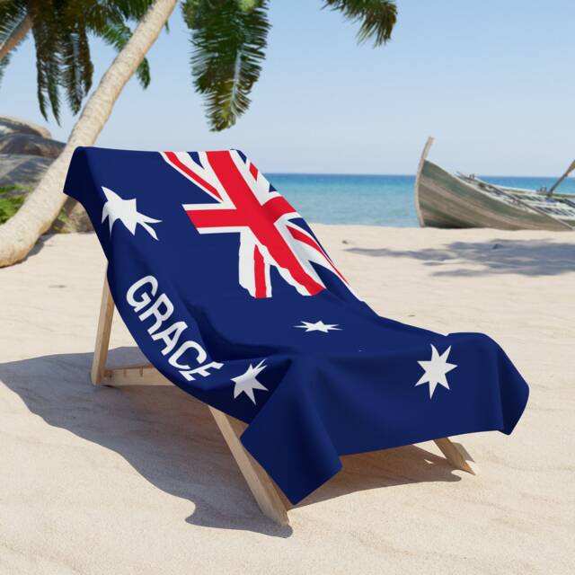 Australia Beach Towel, Australia Flag Tovel, Of Australia, Beach Country Gift - image 1