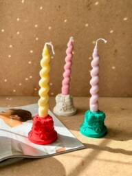 Christmas Candle Holders With Gingerbread Man - Gift Idea Home Decor New Year Ornaments Tapper Holder
