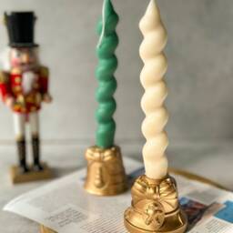 Christmas Candle Holders With Gingerbread Man - Gift Idea Home Decor New Year Ornaments Tapper Holder - thumbnail 2