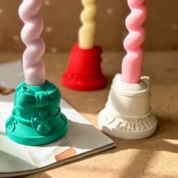 Christmas Candle Holders With Gingerbread Man - Gift Idea Home Decor New Year Ornaments Tapper Holder - thumbnail 4
