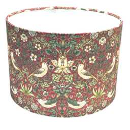 William Morris Lampshade Strawberry Thief, Handmade Lampshade, Table Ceiling Pendant, Country Lamp Shade - thumbnail 1