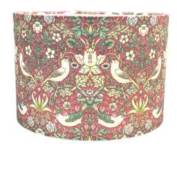 William Morris Lampshade Strawberry Thief, Handmade Lampshade, Table Ceiling Pendant, Country Lamp Shade - thumbnail 2