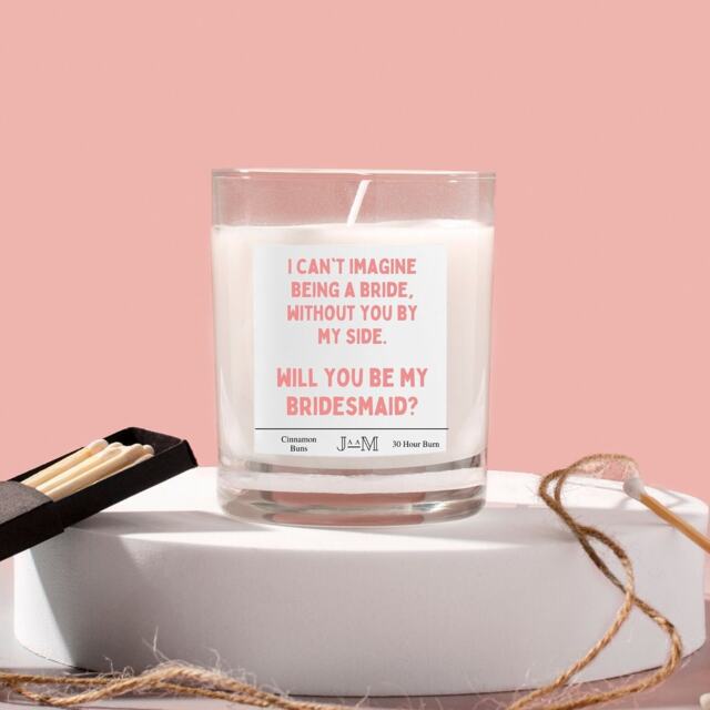 Bridesmaid Proposal. Gift. Proposal Bridesmaid. Candle. By My Side Bridesmaid - image 1