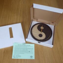 Yin Yang Wooded Clock. Handmade Inuk - thumbnail 4