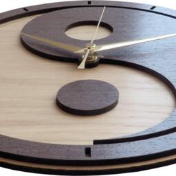 Yin Yang Wooded Clock. Handmade Inuk - thumbnail 2