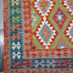 Kilim Rug Classic, Handmade Artisan Afghan Turkish, Scandinavian, Navajo, Bohemian Flatweave, Natural Wool 199x142 cm - thumbnail 2