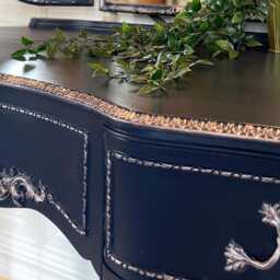 French Style Vanity Vintage Ornate Dressing Table, Bespoke Furniture - thumbnail 3