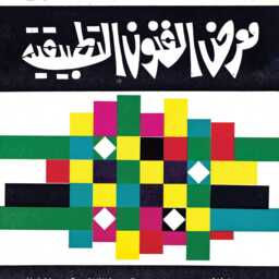 Exhibition Of Applied Arts Syria 1962 Vintage Poster - Syrian Modernist Graphic Design - thumbnail 2