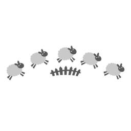 Jumping Sheep & Stars Nursery Wall Decal - Counting Sheep, Decal, Dream Vinyl Sleep Art 187 - thumbnail 1