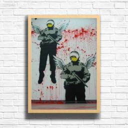 "Banksy Graffiti Art Print ""Every Picture Tells A Lie" - thumbnail 2