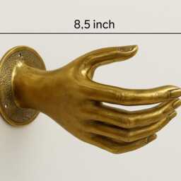 Pull Brass Door Handle Hand 11 Size, Shake Door, Bronze, Decor, Birthday Gift, New Home Holiday Decor - thumbnail 2