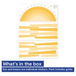 Rising Sun Wall Sticker - Fabric Peel & Stick Half Decal For Kids Room, Nursery, Playroom - thumbnail 4