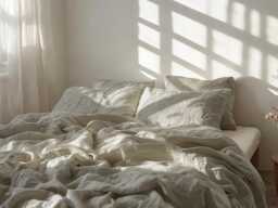 Sand Linen Bedding Set Rustic Duvet Cover & 2 Pillowcases Soft Medium Weight Bedding, Stonewashed Comfort