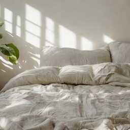 Sand Linen Bedding Set Rustic Duvet Cover & 2 Pillowcases Soft Medium Weight Bedding, Stonewashed Comfort - thumbnail 4