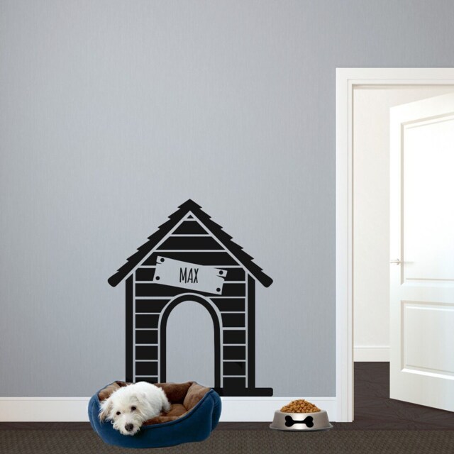 Personalized Dog House - Wall Decal Custom Vinyl Art Stickers - image 1