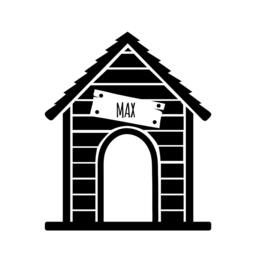 Personalized Dog House - Wall Decal Custom Vinyl Art Stickers - thumbnail 3