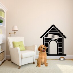 Personalized Dog House - Wall Decal Custom Vinyl Art Stickers - thumbnail 2