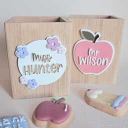 Personalised Bamboo & Acrylic Teachers Pen Pot - Appreciation Thank You Gift End Of Term Present - thumbnail 4