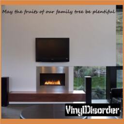 May The Fruits Of Our Family Tree Be Plentiful - Vinyl Wall Decal Quotes Sticker Familyphotosquotes08Et - thumbnail 1