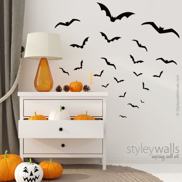 Halloween Wall Decal, Bats Sticker, Decal For Office Home Decor, Decor - image 1