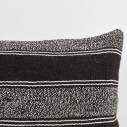Vintage Turkish Kilim Pillow 16x24 Handwoven Wool Boho Decor - thumbnail 3