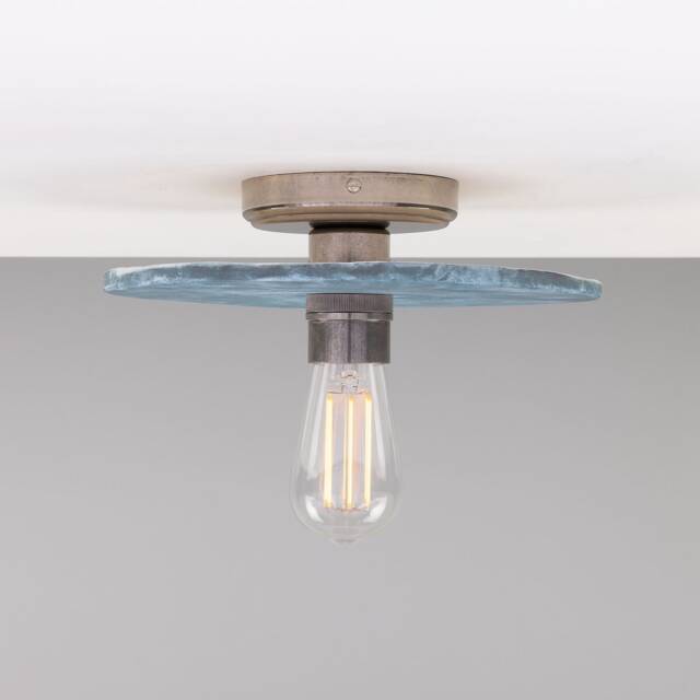 Bog Oak Organic Ceramic Disc Ceiling Light Blue Earth 11 - image 1
