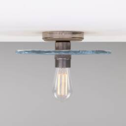 Bog Oak Organic Ceramic Disc Ceiling Light Blue Earth 11 - thumbnail 2