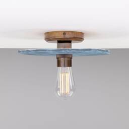 Bog Oak Organic Ceramic Disc Ceiling Light Blue Earth 11 - thumbnail 3