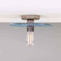 Bog Oak Organic Ceramic Disc Ceiling Light Blue Earth 11