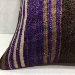 Vintage Kilim Pillow Cover, Bohemian Throw Pillow, 20x20 - thumbnail 3